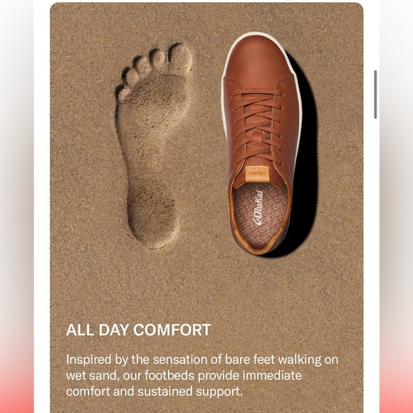 Olukai Lae'ahi li 'ili Leather Sneaker In White Comfort Men’s Sz 9.5 Athliesure - Picture 8 of 14